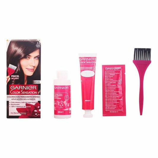 Tinta Permanente Color Sensation 3 Garnier Color Sensation Castanho Escuro 110 g